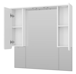 Зеркальный шкаф с подсветкой Misty Чегет 105см белый